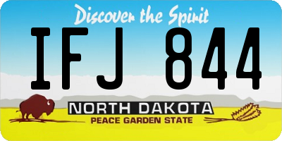 ND license plate IFJ844