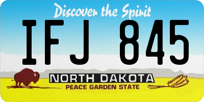ND license plate IFJ845