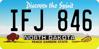 ND license plate IFJ846