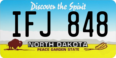 ND license plate IFJ848