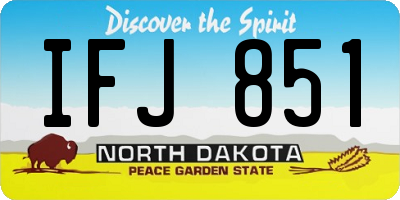 ND license plate IFJ851