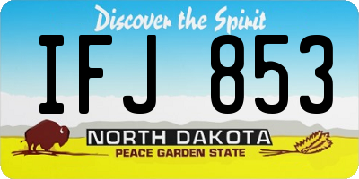 ND license plate IFJ853