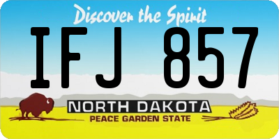 ND license plate IFJ857