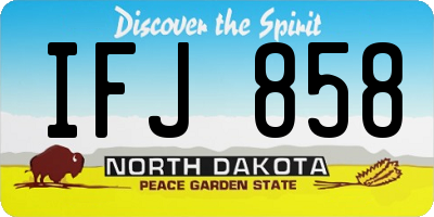 ND license plate IFJ858