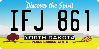 ND license plate IFJ861