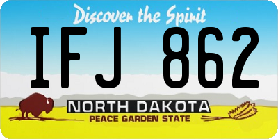 ND license plate IFJ862