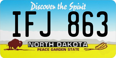 ND license plate IFJ863