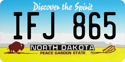 ND license plate IFJ865