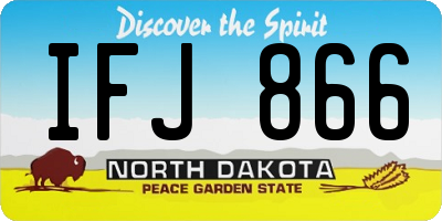 ND license plate IFJ866