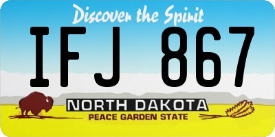 ND license plate IFJ867
