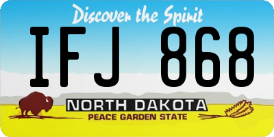 ND license plate IFJ868