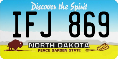 ND license plate IFJ869