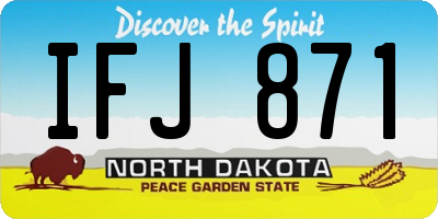 ND license plate IFJ871