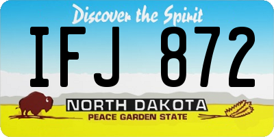 ND license plate IFJ872