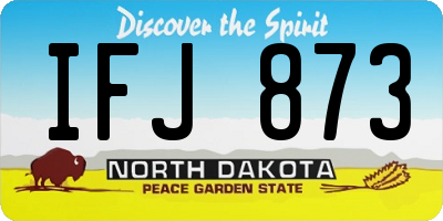 ND license plate IFJ873
