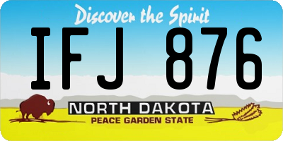 ND license plate IFJ876