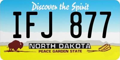ND license plate IFJ877