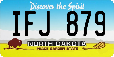 ND license plate IFJ879