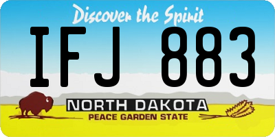 ND license plate IFJ883
