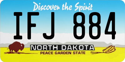 ND license plate IFJ884