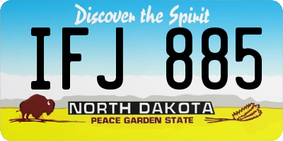 ND license plate IFJ885