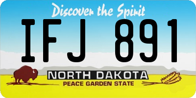 ND license plate IFJ891