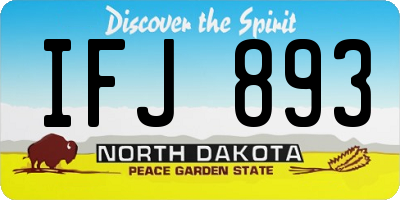 ND license plate IFJ893