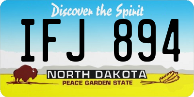 ND license plate IFJ894