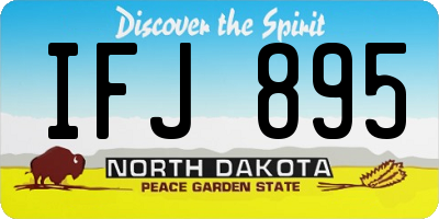 ND license plate IFJ895