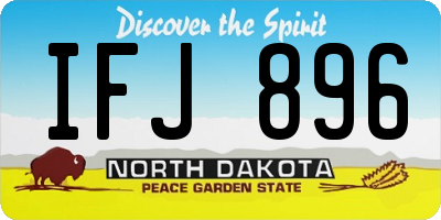 ND license plate IFJ896
