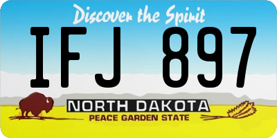 ND license plate IFJ897