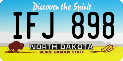 ND license plate IFJ898