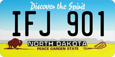 ND license plate IFJ901