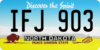 ND license plate IFJ903