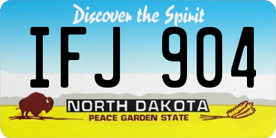 ND license plate IFJ904