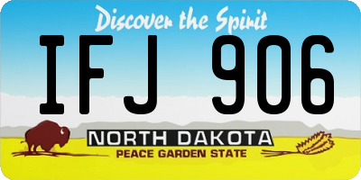 ND license plate IFJ906