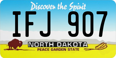 ND license plate IFJ907