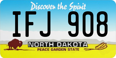 ND license plate IFJ908