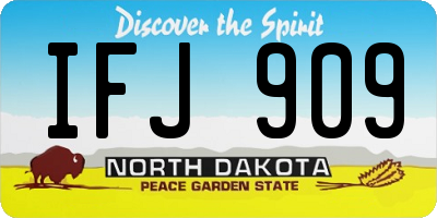ND license plate IFJ909