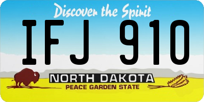 ND license plate IFJ910