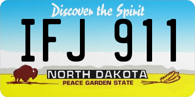 ND license plate IFJ911