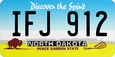 ND license plate IFJ912