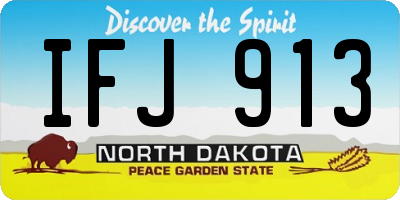 ND license plate IFJ913