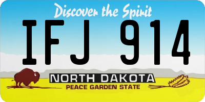 ND license plate IFJ914