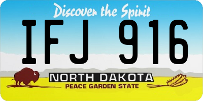 ND license plate IFJ916
