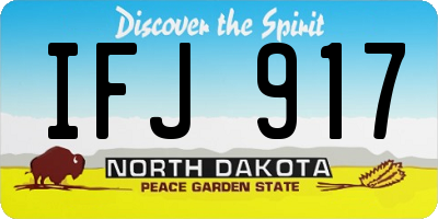 ND license plate IFJ917