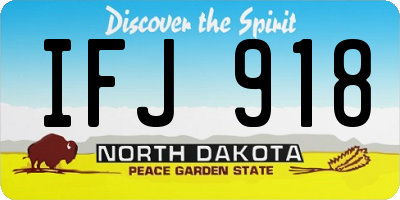 ND license plate IFJ918