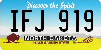 ND license plate IFJ919