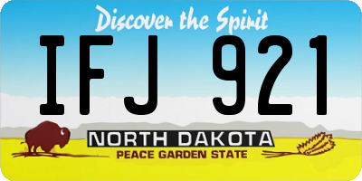 ND license plate IFJ921