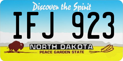 ND license plate IFJ923